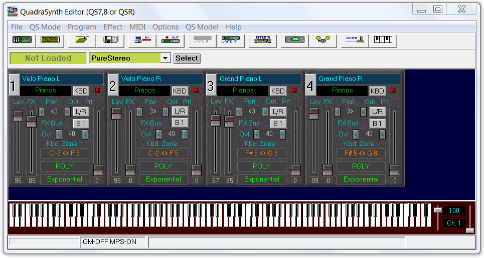 QS Edit Pro program mode display